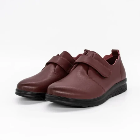 Pantofi Casual Dama din piele naturala 231150 Visiniu | ... » Reina.Ro