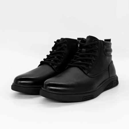Ghete Barbati din piele naturala WM9913 Negru | Advancer » Reina.Ro