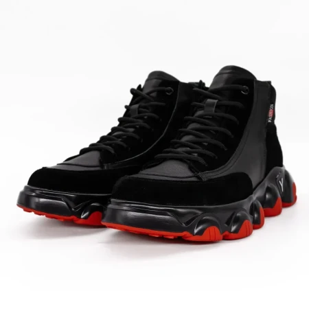 Ghete Barbati din piele naturala 9666 Negru | Advancer » Reina.Ro