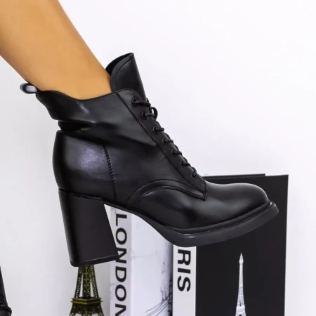 Botine Dama cu Toc gros 3AD28 Negru | Mei » Reina.Ro