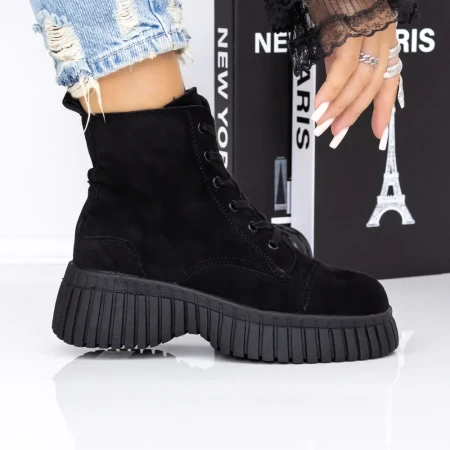 Ghete Dama cu Platforma 3AL87 Negru | Mei » Reina.Ro