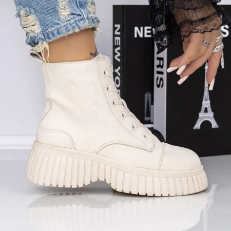 Ghete Dama cu Platforma 3AL87 Bej | Mei » Reina.Ro