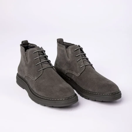 Ghete barbati din piele naturala AL213-A21 Gri | Advancer » Reina.Ro