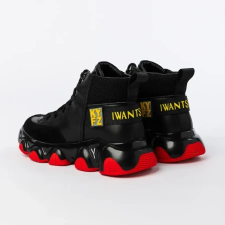 Ghete barbati din piele naturala 1006 Negru | Advancer » Reina.Ro