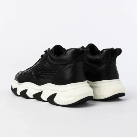 Pantofi sport Barbati din piele naturala 9216 Negru | Ad... » Reina.Ro