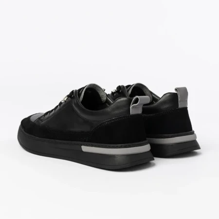 Pantofi sport Barbati din piele naturala T15-3 Negru | A... » Reina.Ro