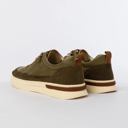 Pantofi sport Barbati din piele naturala T15-3 Kaki | Ad... » Reina.Ro
