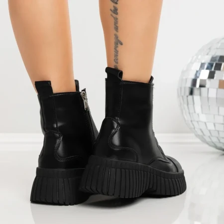 Ghete Dama cu Platforma 3AL87 Negru | Mei » Reina.Ro
