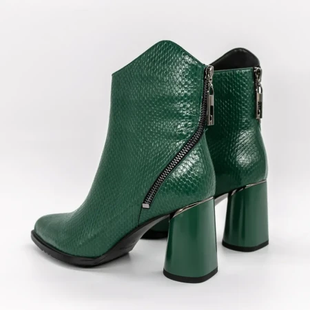 Botine Dama cu Toc gros K10531 Verde | Advancer » Reina.Ro