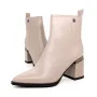 Botine Dama cu Toc gros K10431 Crem | Advancer » Reina.Ro