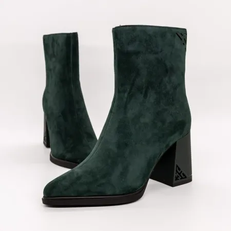 Botine Dama cu Toc gros K11382R Verde inchis | Advancer » Reina.Ro