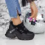 Pantofi Sport Dama cu Platforma 2SZ1 Negru » Reina.Ro