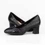 Pantofi cu Toc gros 7395 Negru » Reina.Ro