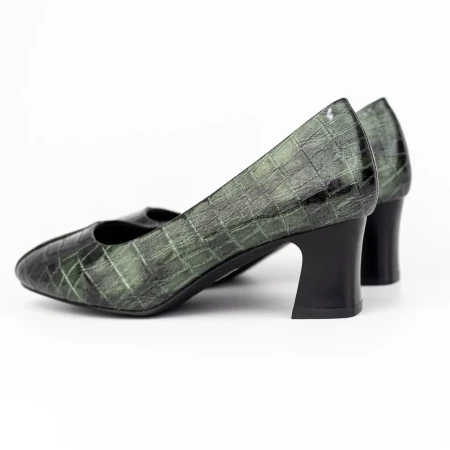 Pantofi cu Toc gros 7395 Verde » Reina.Ro