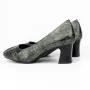 Pantofi cu Toc gros 7395 Verde » Reina.Ro