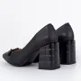 Pantofi cu Toc gros K4321-3667A Negru » Reina.Ro