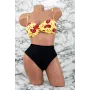 Costum de Baie Dama 3 Piese F65 Galben » Reina.Ro