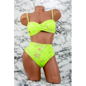 Costum de Baie Dama 3 Piese F83-2 Verde Neon » Reina.Ro