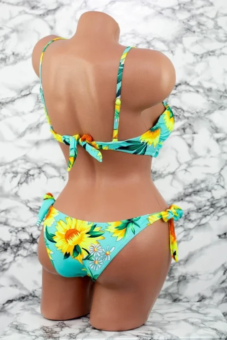 Costum de Baie Dama 3 Piese A2046-2 Turcoaz » Reina.Ro