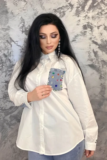 Camasa Dama TR042 Alb » Reina.Ro