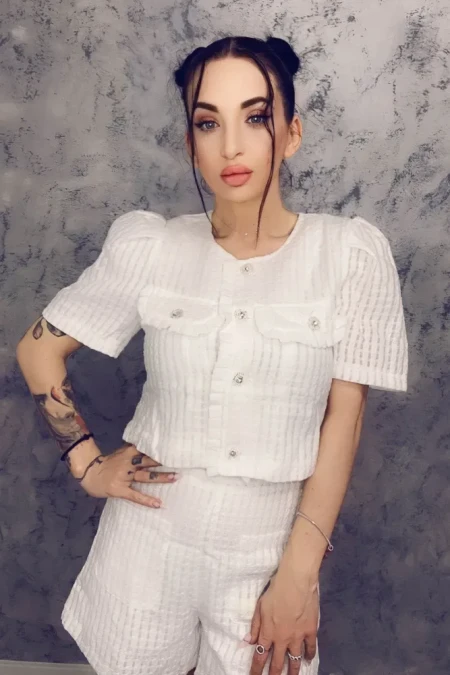 Bluza Dama EC706 Alb » Reina.Ro