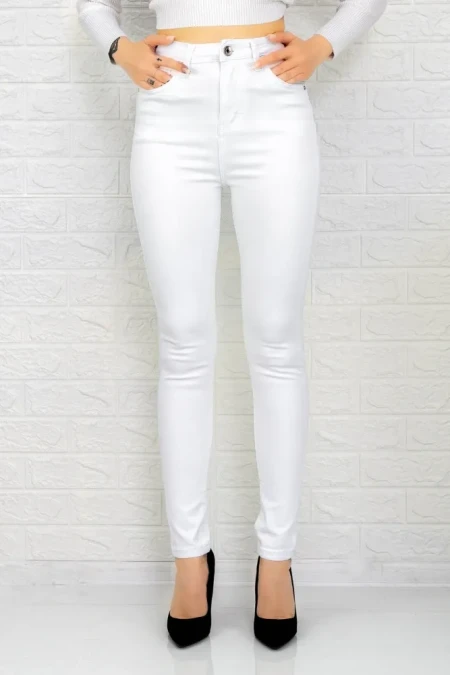 Blugi Dama M6680-2 Alb » Reina.Ro