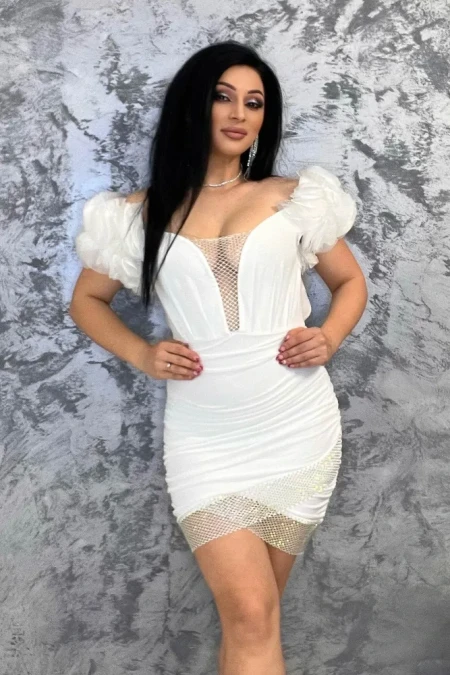 Rochie Dama 615635 Alb » Reina.Ro