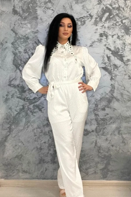 Salopeta Dama W9091 Alb » Reina.Ro