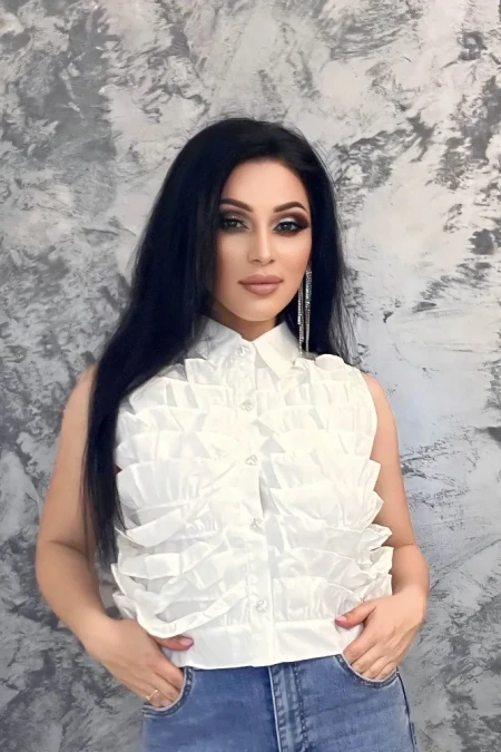 Bluza Dama 9536 Alb » Reina.Ro