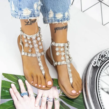 Sandale Dama 2PT1 Argintiu » Reina.Ro