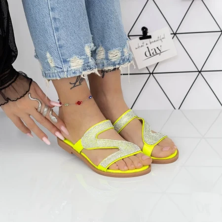 Papuci Dama 2HXS27 Galben » Reina.Ro