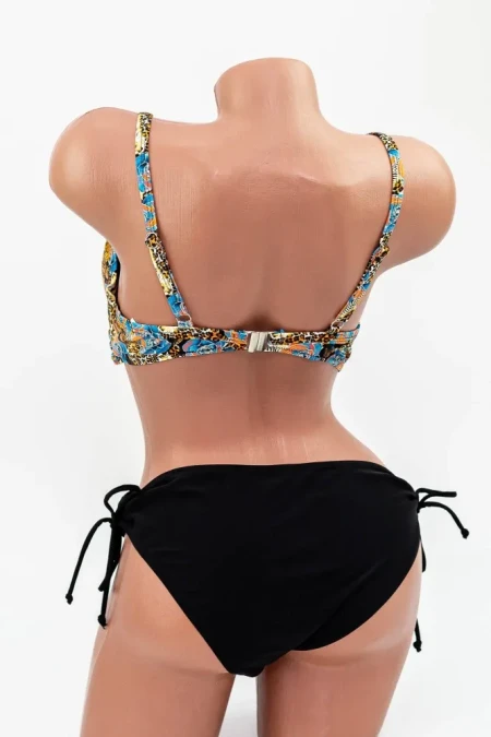 Costum de Baie Dama 2 Piese L225 Leopard-Albastru » Reina.Ro