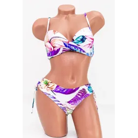 Costum de Baie Dama 2 Piese H08-3 Alb » Reina.Ro