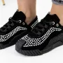 Pantofi Sport Dama 3WL9 Negru-Alb » Reina.Ro