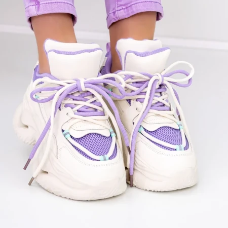 Pantofi Sport Dama cu Platforma 2150 Mov » Reina.Ro