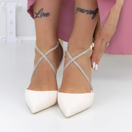 Pantofi Stiletto 3XKK15 Bej » Reina.Ro