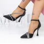 Pantofi Stiletto 3XKK22 Negru » Reina.Ro