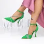 Pantofi Stiletto 3XKK22 Verde » Reina.Ro