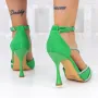 Pantofi Stiletto 3XKK22 Verde » Reina.Ro