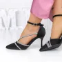 Pantofi cu Toc subtire 3XKK13 Negru » Reina.Ro