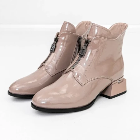 Botine Dama cu toc gros K21713-6A Piersica » Reina.Ro