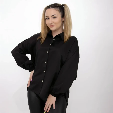 Camasa Dama C28077 Negru » Reina.Ro