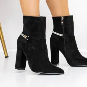 Botine Dama cu Toc gros 3XKK29 Negru » Reina.Ro