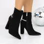 Botine Dama cu Toc gros 3XKK29 Negru » Reina.Ro