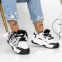 Pantofi Sport Dama 3S10 Negru-Alb » Reina.Ro