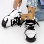 Pantofi Sport Dama 3S10 Negru-Alb » Reina.Ro