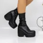 Botine Dama cu Platforma 3YL3 Negru » Reina.Ro