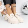 Pantofi Casual Dama 3BQ18 Bej » Reina.Ro