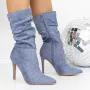 Botine Dama cu Toc subtire 30M1 Albastru » Reina.Ro
