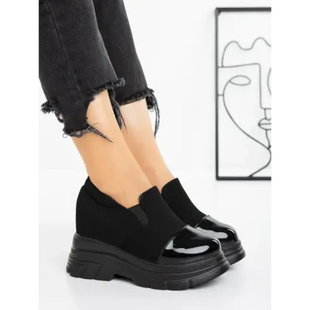 Pantofi Sport Dama cu Platforma 3AL112 BLACK | MEI